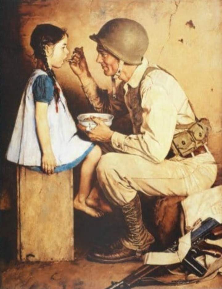 Solve Norman Rockwell 001 jigsaw puzzle online with 63 pieces