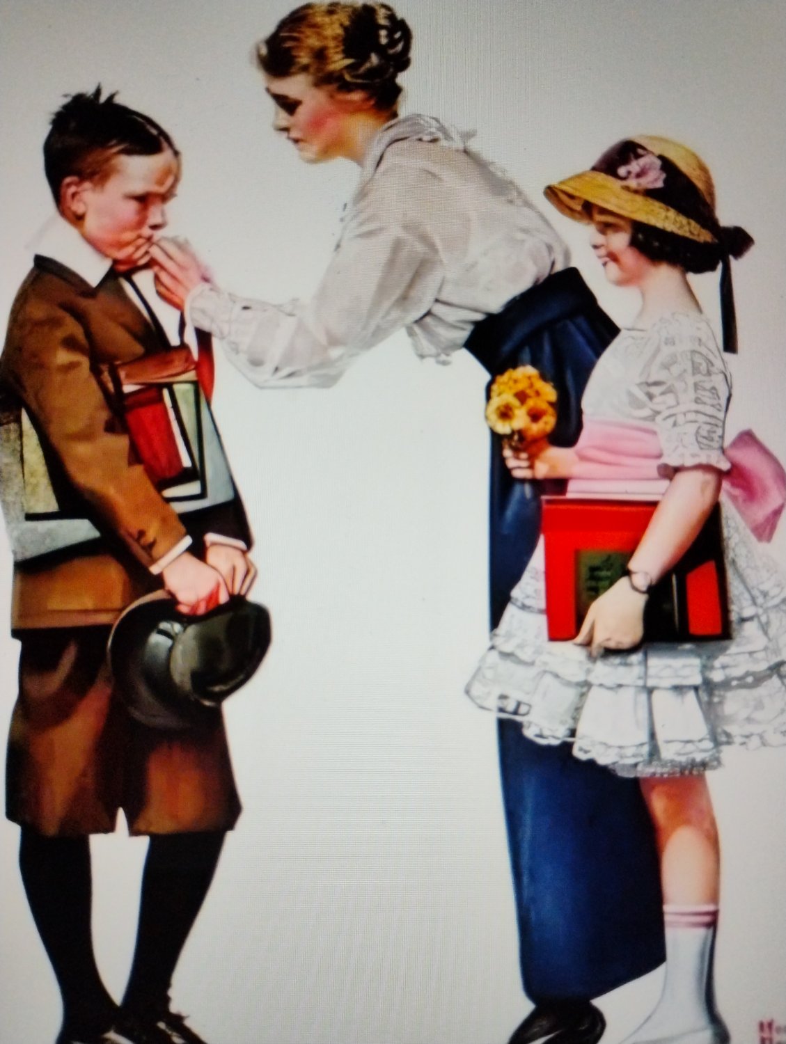 Solve Norman Rockwell jigsaw puzzle online with 63 pieces