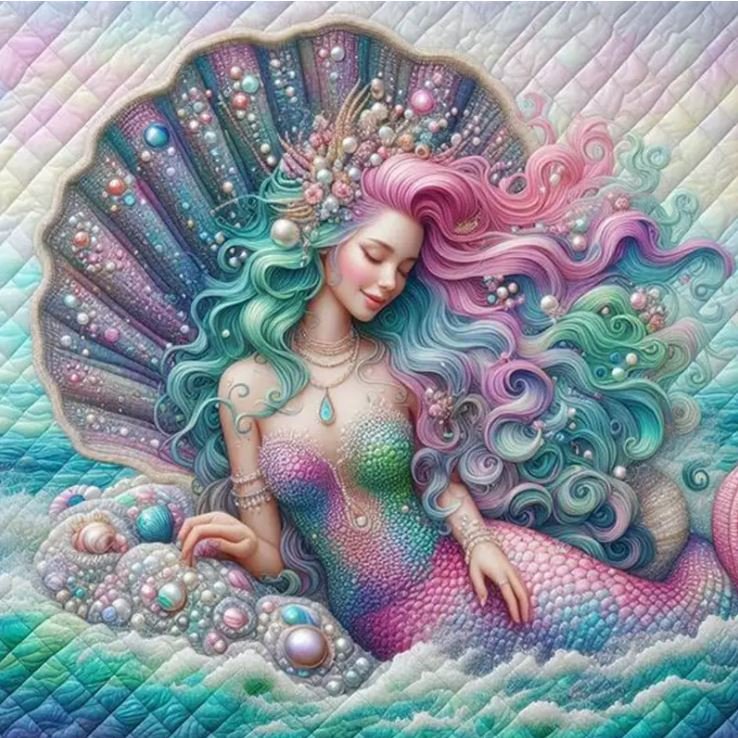 Solve Mermaid and Seashell jigsaw puzzle online with 81 pieces
