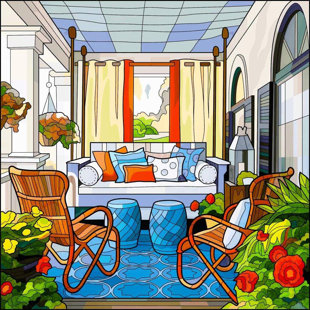 Solve My Front Porch jigsaw puzzle online with 64 pieces
