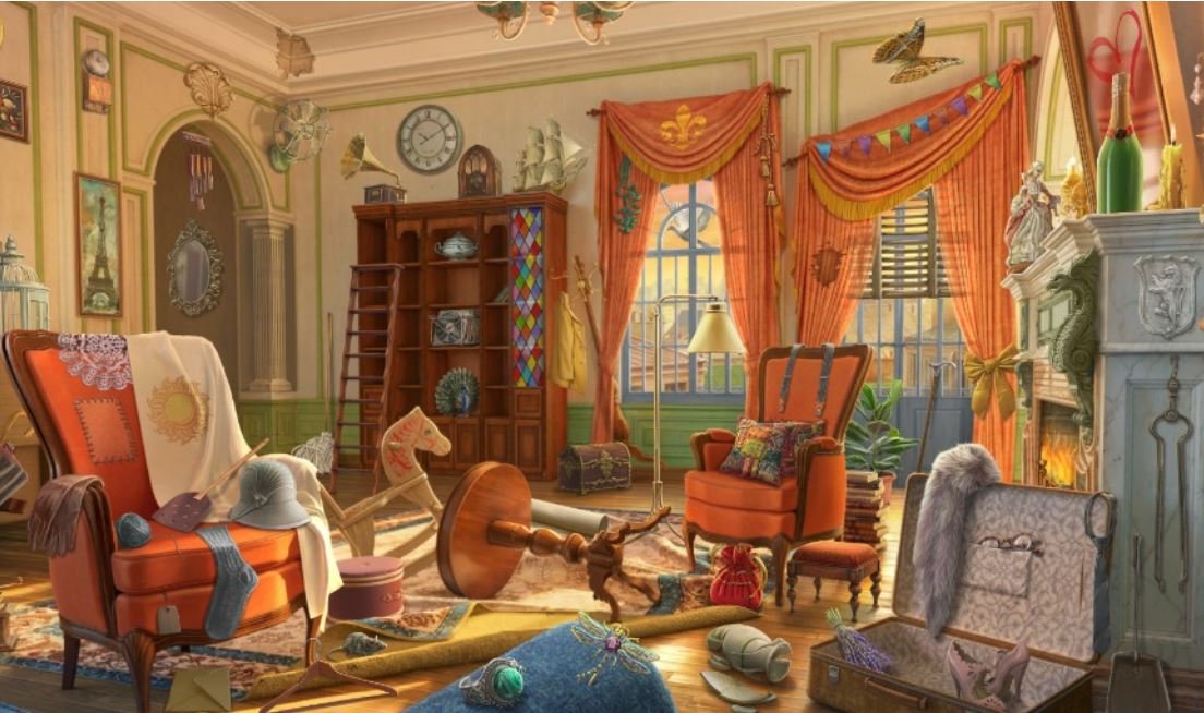 Solve Plunder at June's Apartment jigsaw puzzle online with 126 pieces