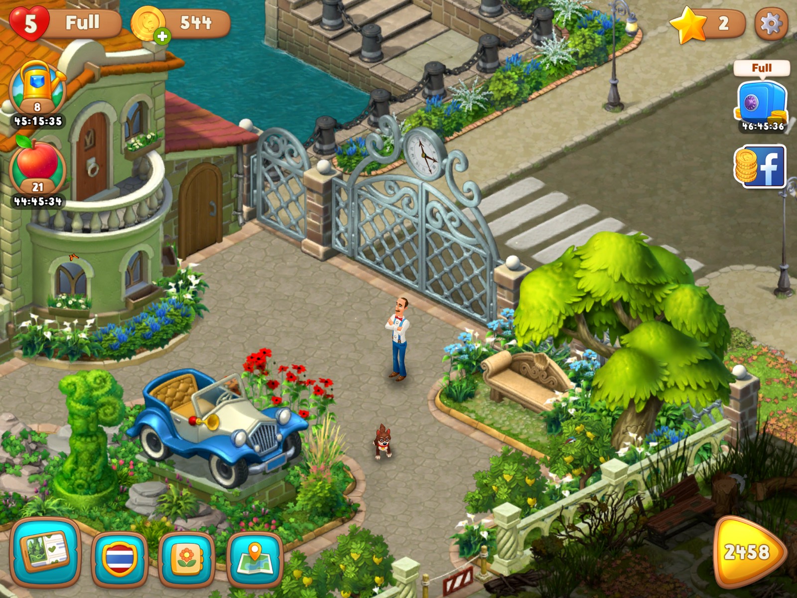 Solve Gardenscapes level 2458 jigsaw puzzle online with 252 pieces