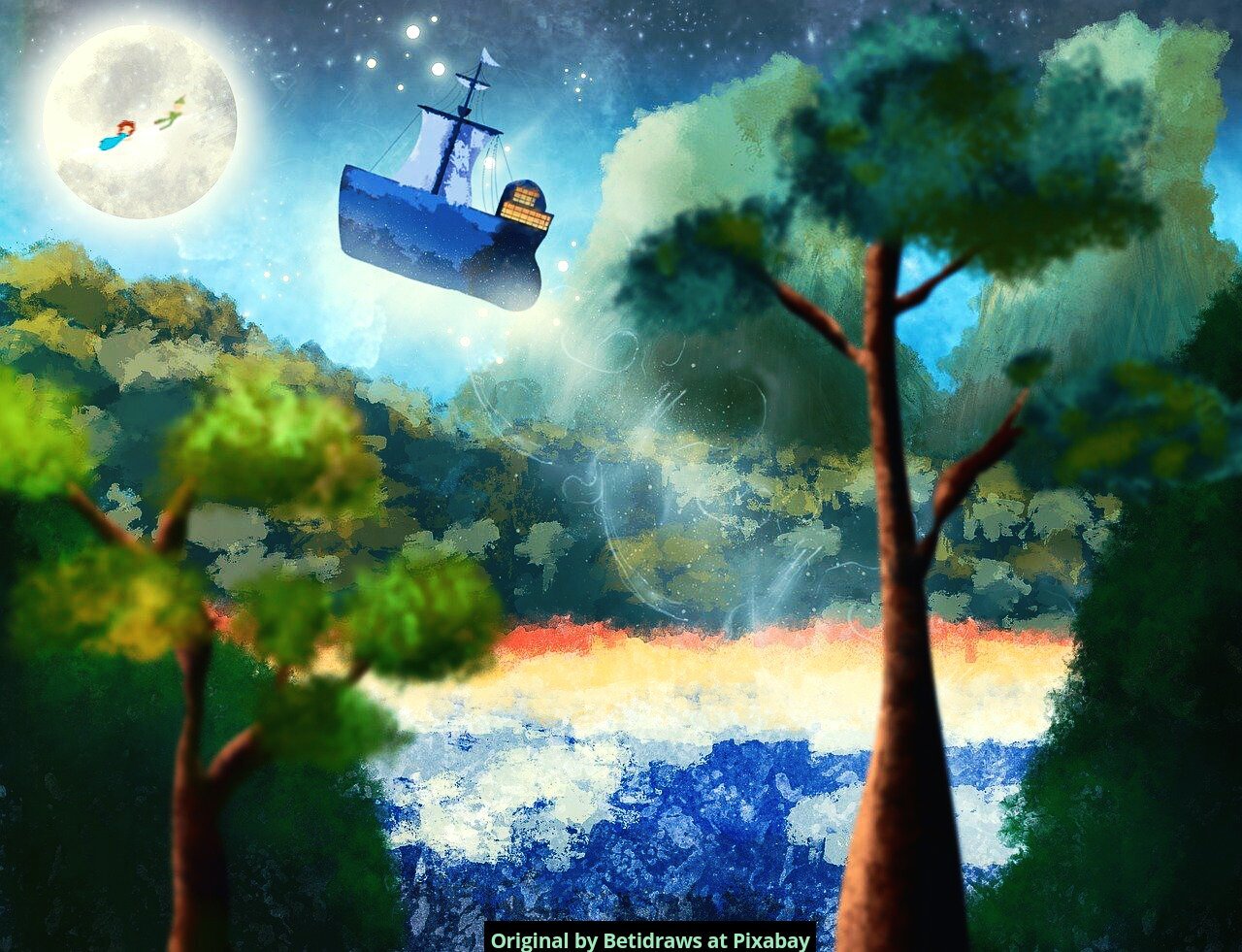 Solve Peter Pan's ship 🐊 jigsaw puzzle online with 99 pieces
