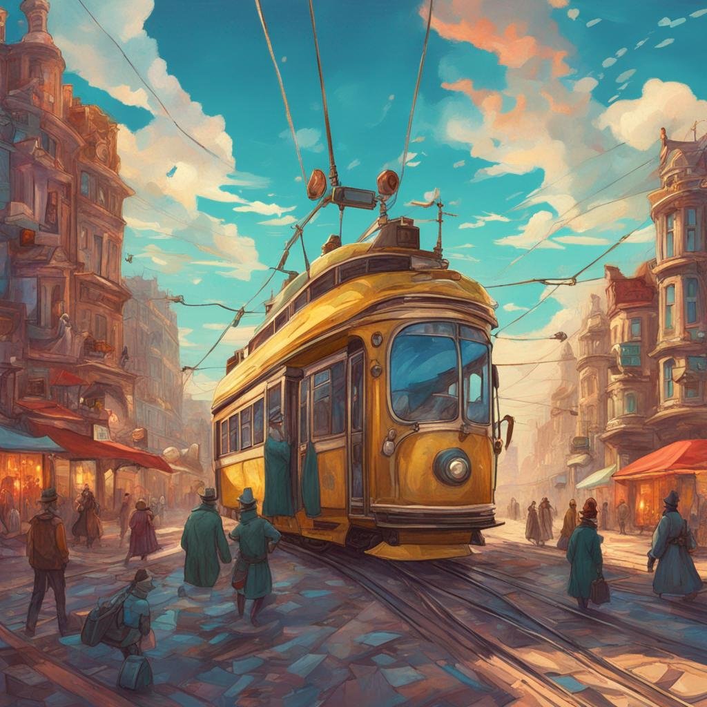 Solve absurd_tram_iii__by_gerousia59 jigsaw puzzle online with 49 pieces