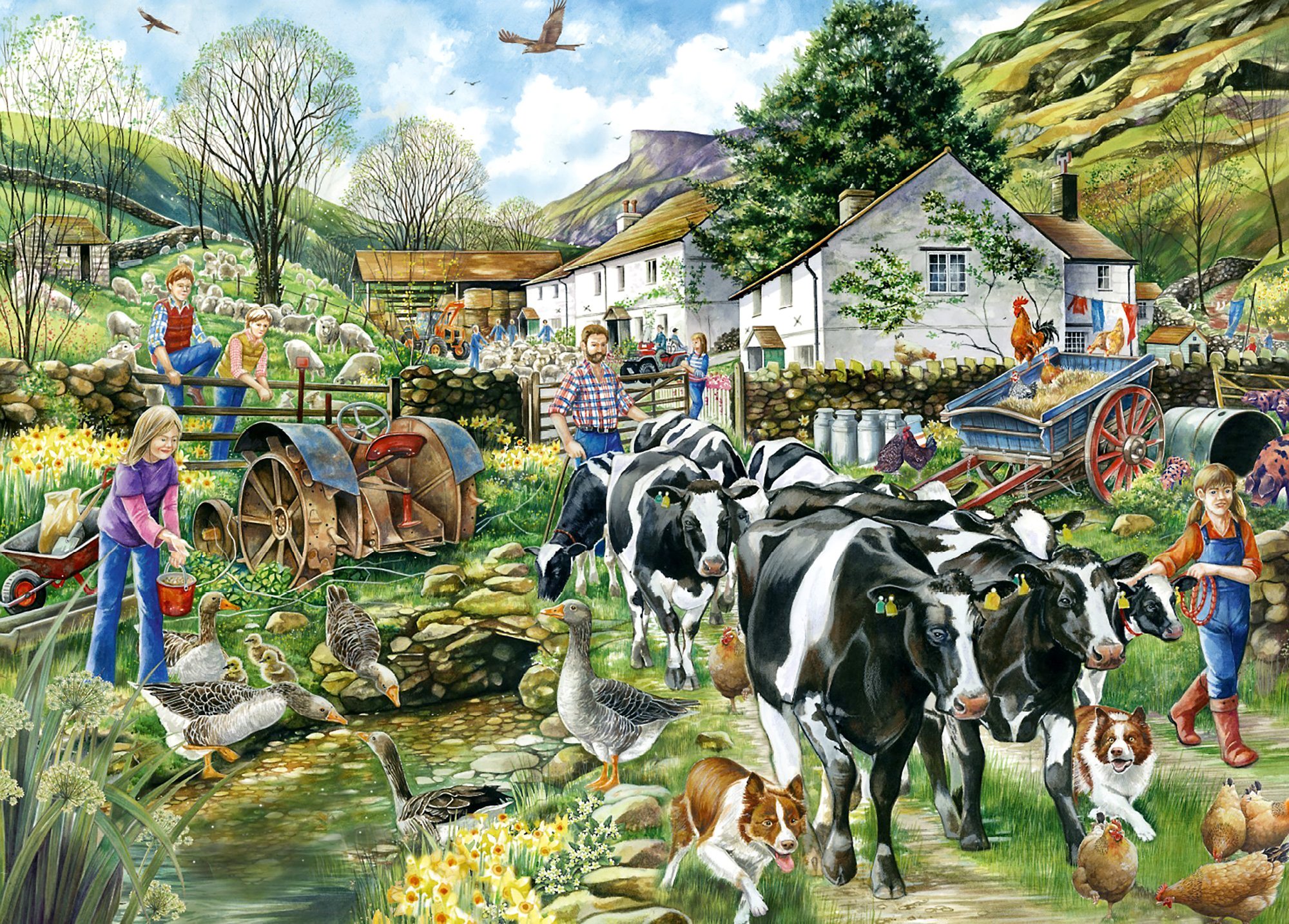 Solve Another Day on the Farm jigsaw puzzle online with 352 pieces