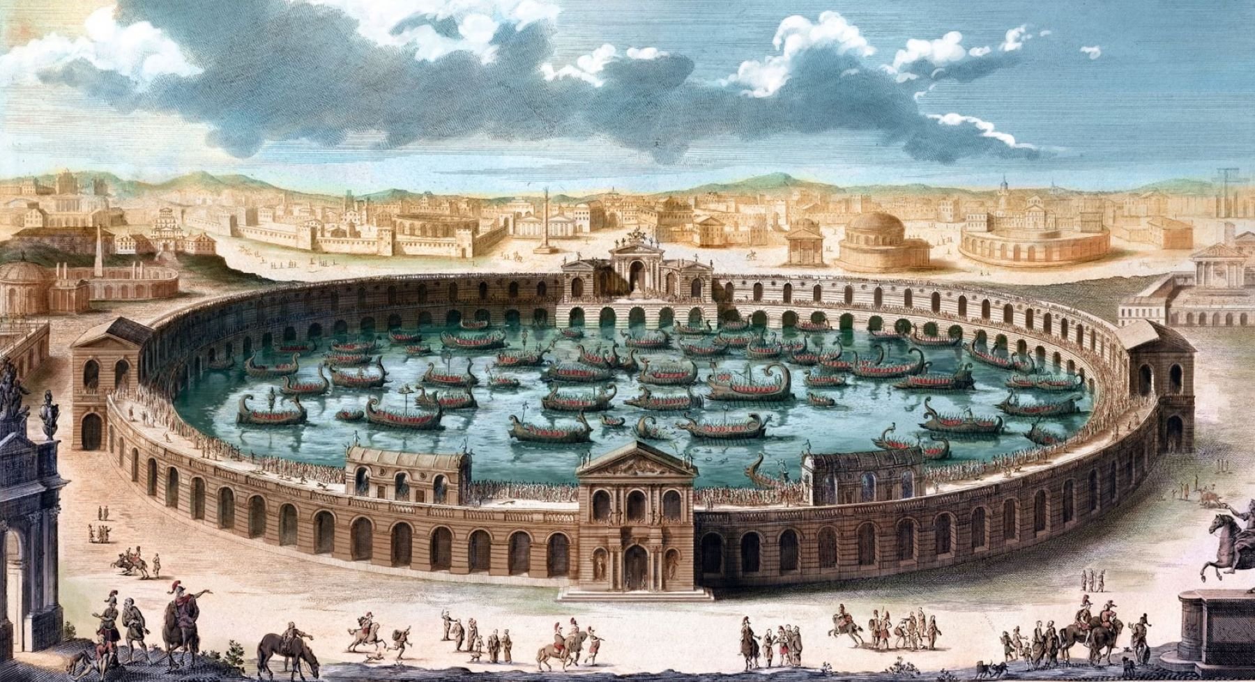 Solve Colosseum Naval Battle Scene jigsaw puzzle online with 252 pieces