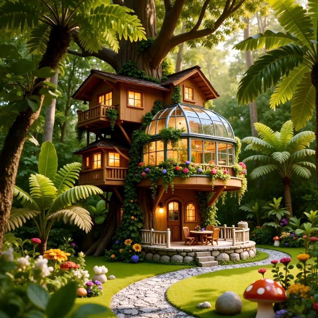 Solve Beautiful treehouse... jigsaw puzzle online with 144 pieces