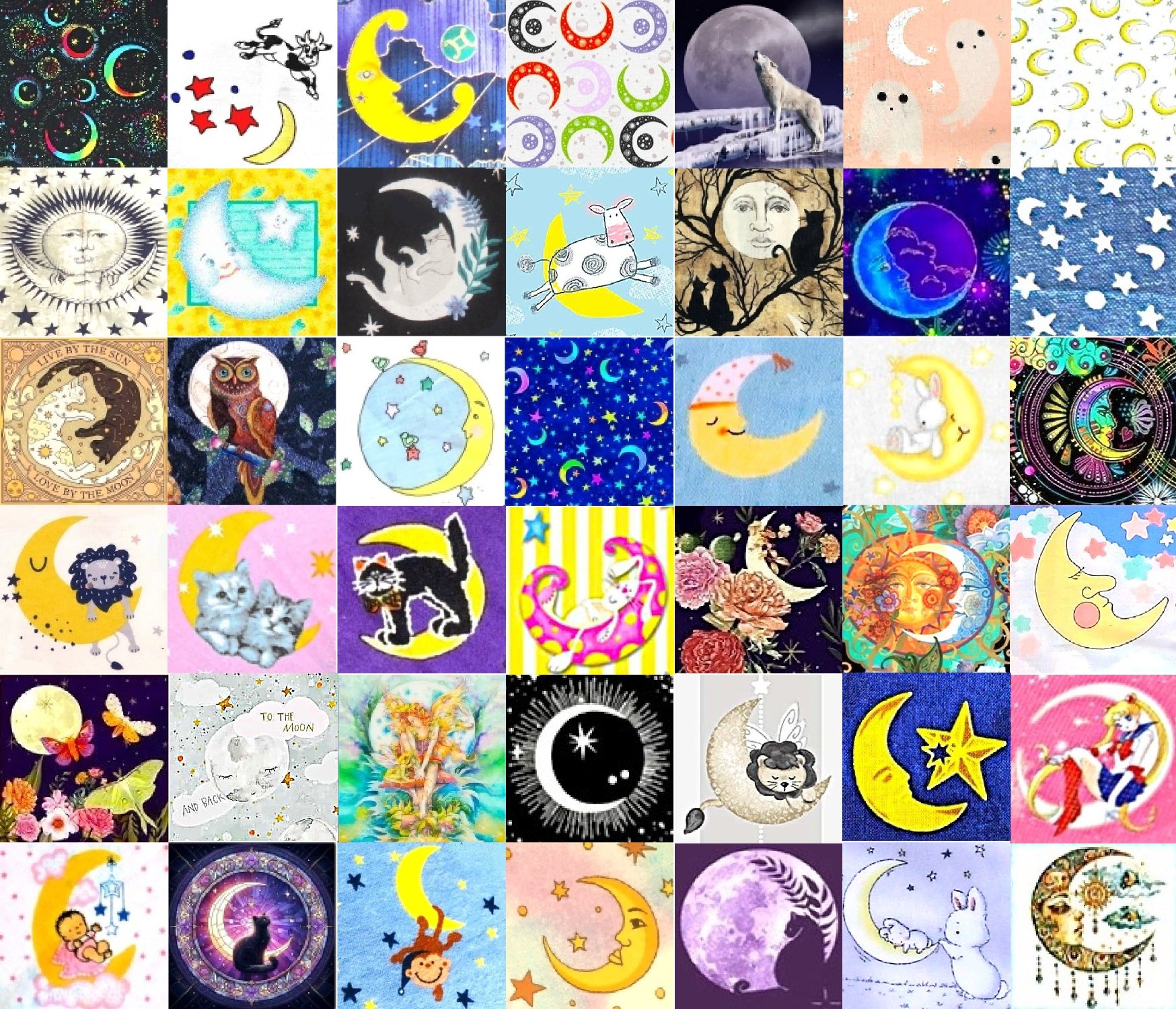 Patchwork Moon Solve PATCHWORK THE MOON jigsaw puzzle online with 72 pieces