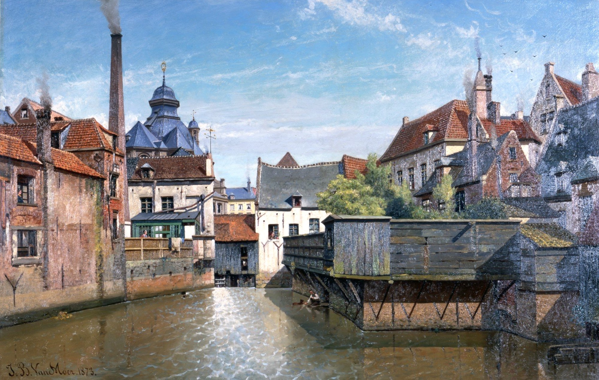 Solve JeanBaptiste Van Moer (Belgian, 18191884), Ezelmolen near the