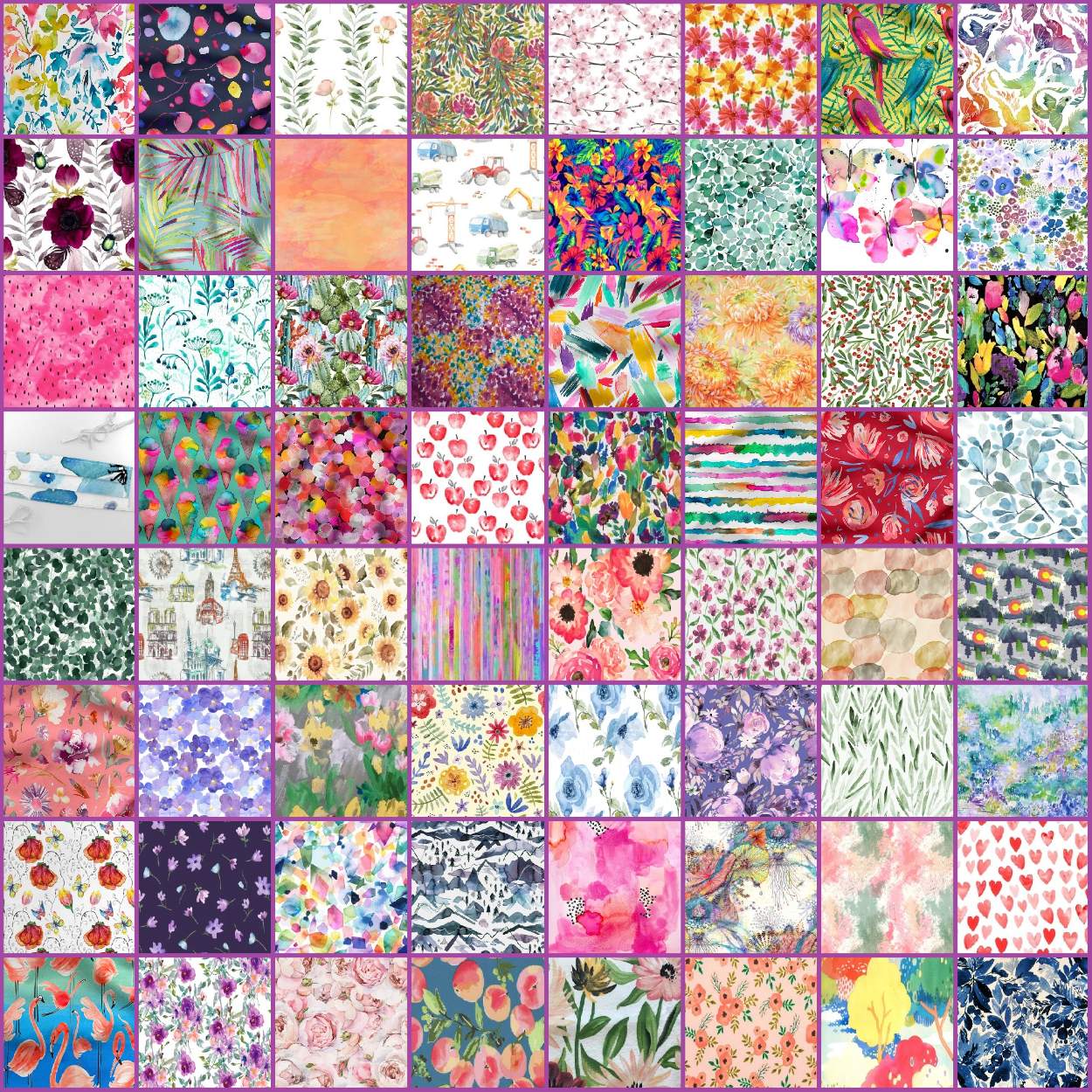 Solve Wonderful Watercolors jigsaw puzzle online with 100 pieces