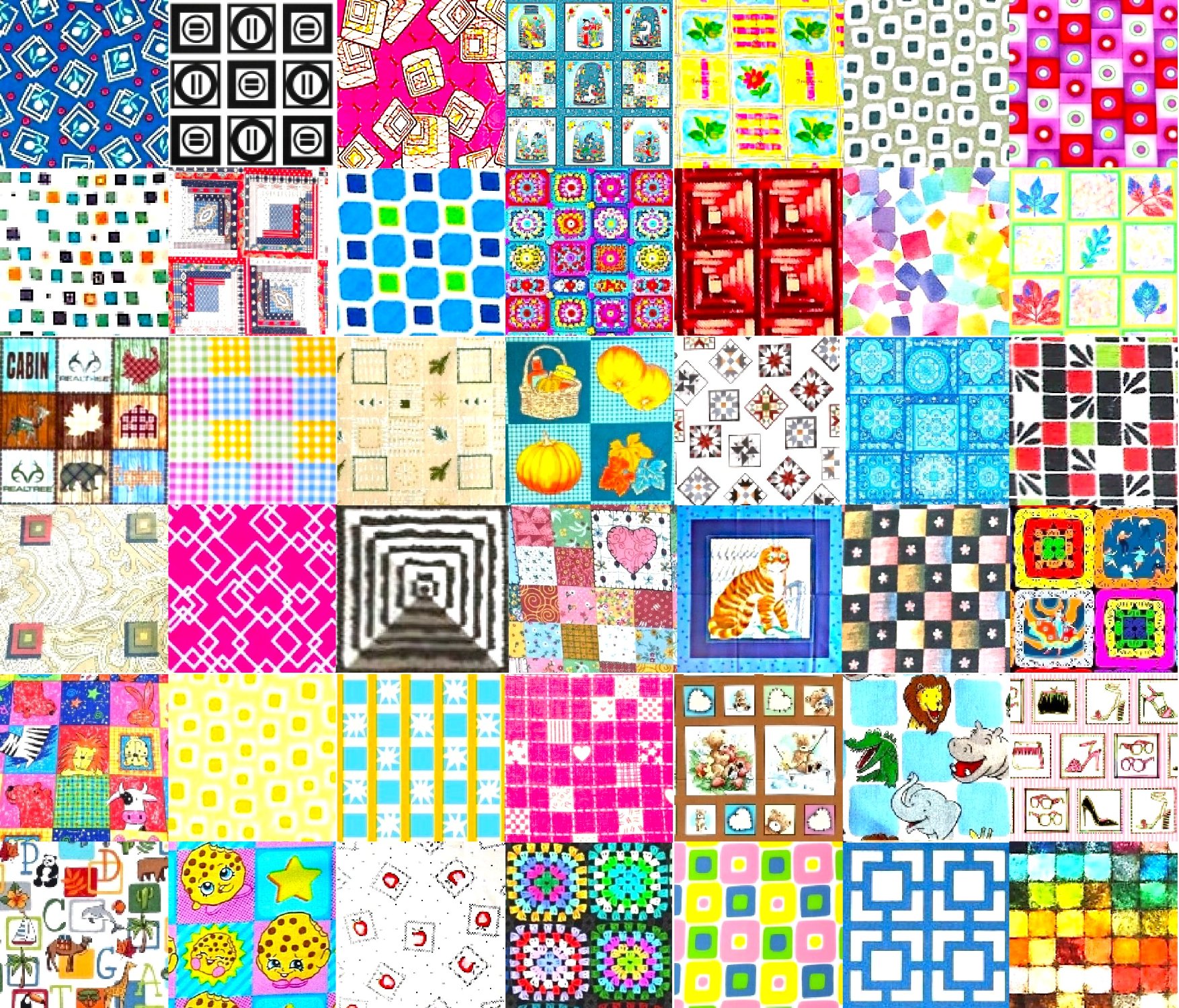 Solve PATCHWORK SQUARES 50 jigsaw puzzle online with 255 pieces