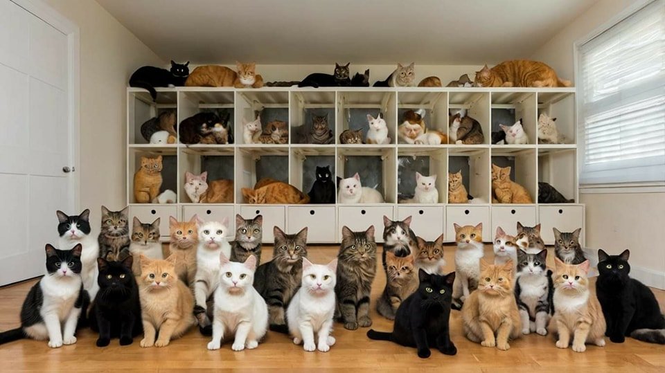 Solve So many Cats, So Much Love jigsaw puzzle online with 15 pieces