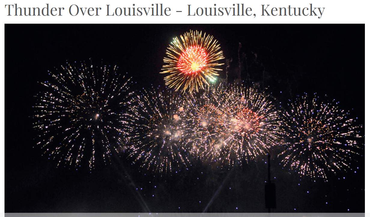 Solve FIREWORKSLOUISVILLEKENTUCKY jigsaw puzzle online with 45 pieces
