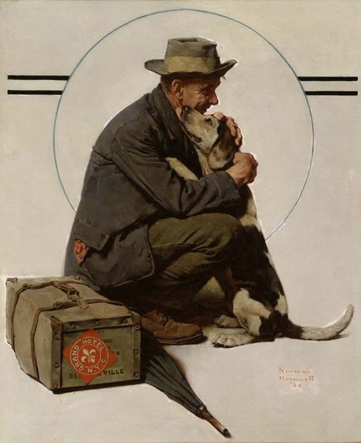 Solve Norman Rockwell jigsaw puzzle online with 20 pieces