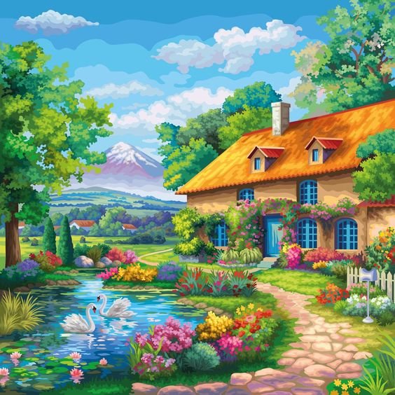 Solve canvas painting jigsaw puzzle online with 64 pieces
