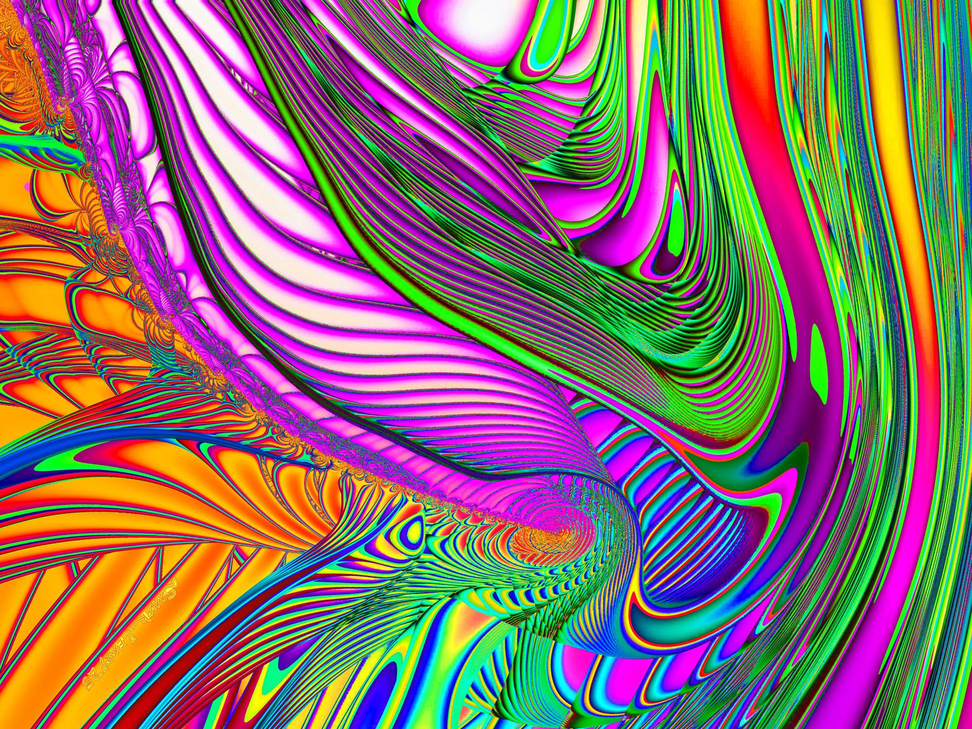 Jigsaw Puzzle | 108 pieces | 01312025 Sterling fractal Runny Colors ...