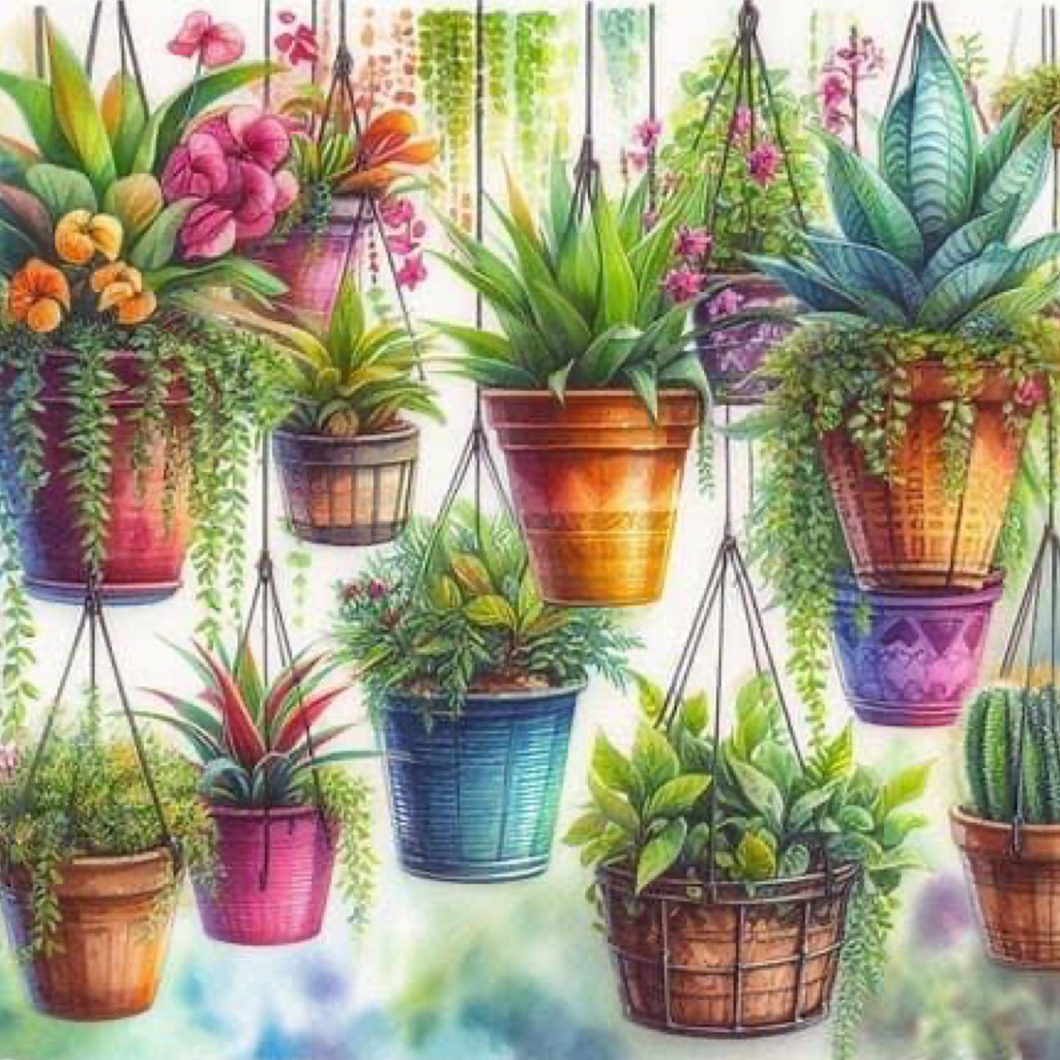Solve Hanging Plants jigsaw puzzle online with 81 pieces