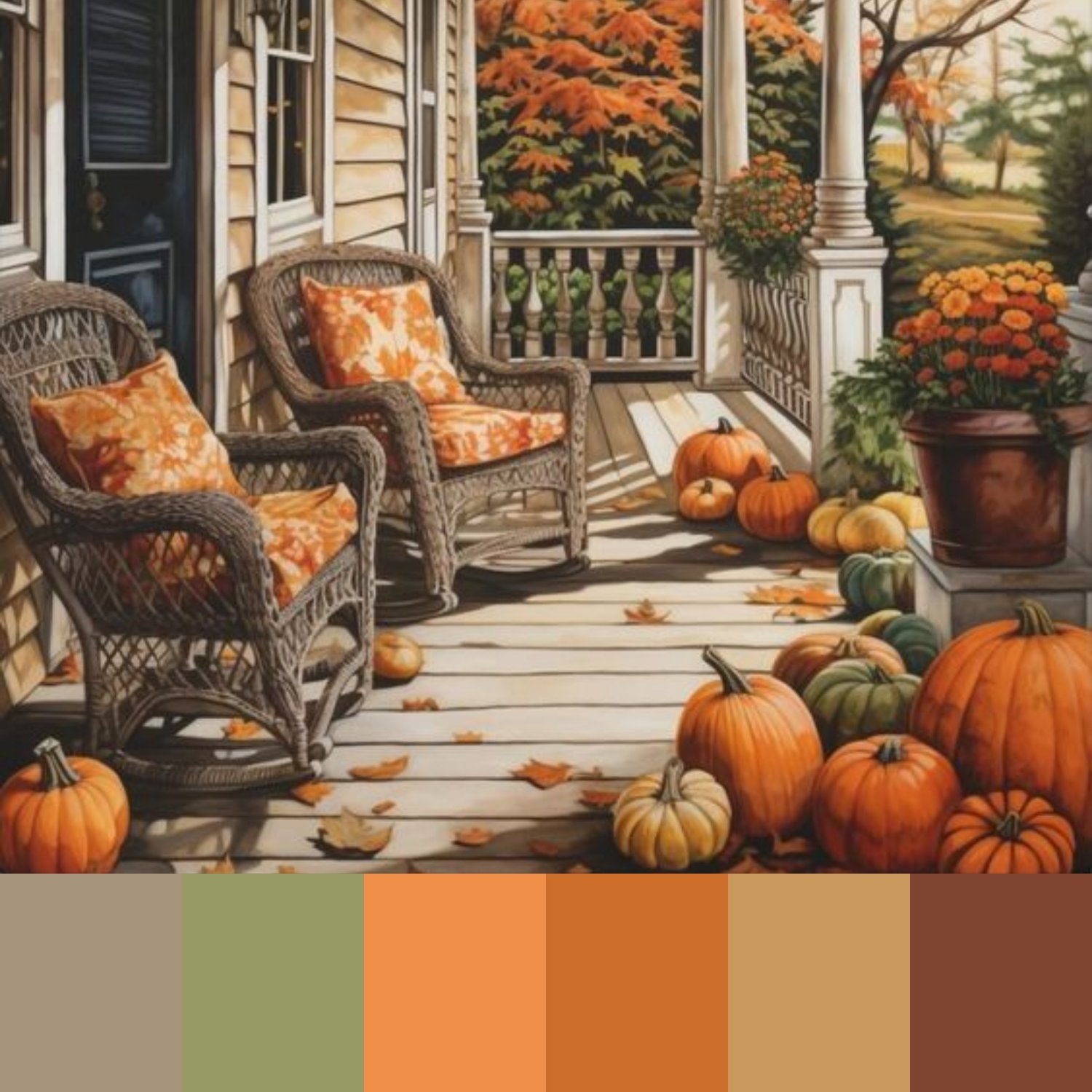 Solve Autumn Porch (X-Large) jigsaw puzzle online with 306 pieces