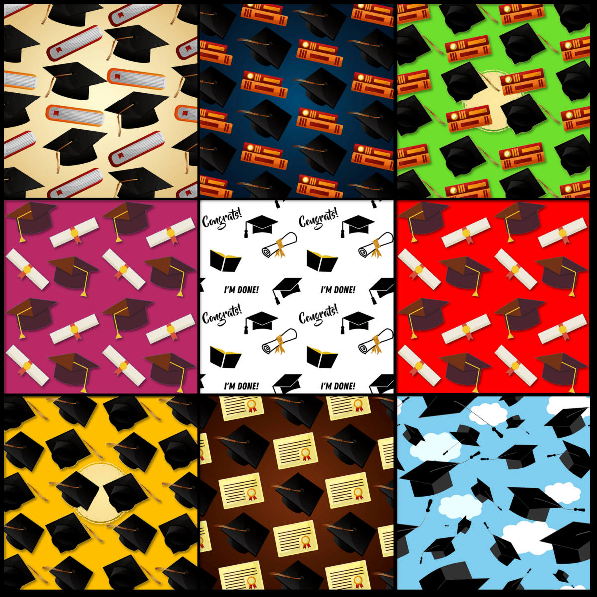 Pattern Garduation Solve Graduation patterns jigsaw puzzle online with 225 pieces