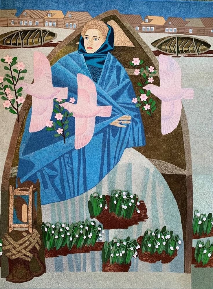 Solve Based on the paintings of Simakov, the technique of patchwork ...