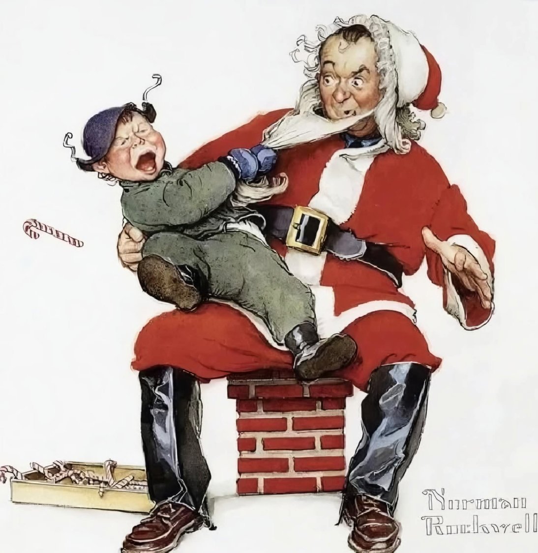 Solve Norman Rockwell jigsaw puzzle online with 25 pieces