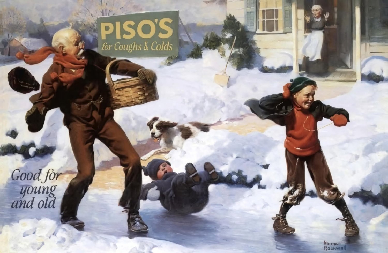 Solve Norman Rockwell jigsaw puzzle online with 35 pieces