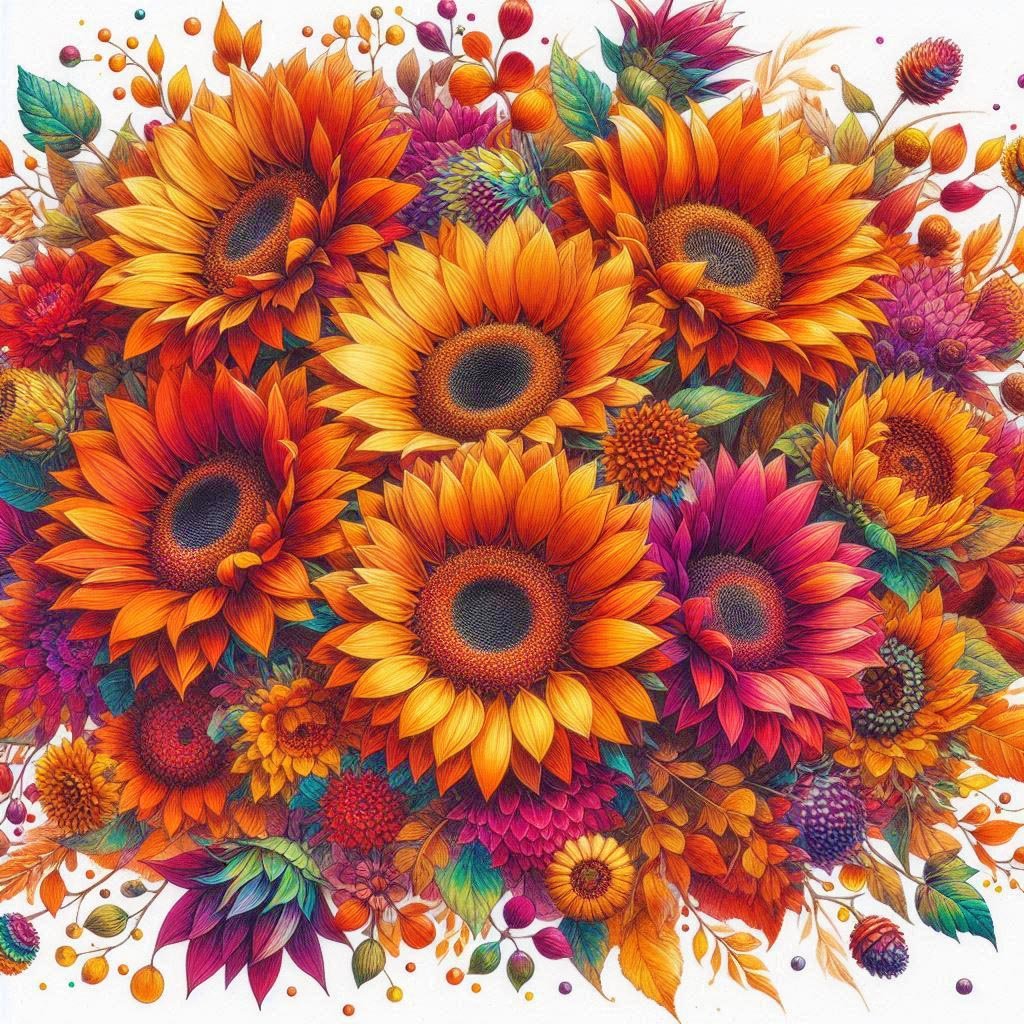 Solve Sunflowers Sunflowers Sunflowers Jigsaw Puzzle Online With 64