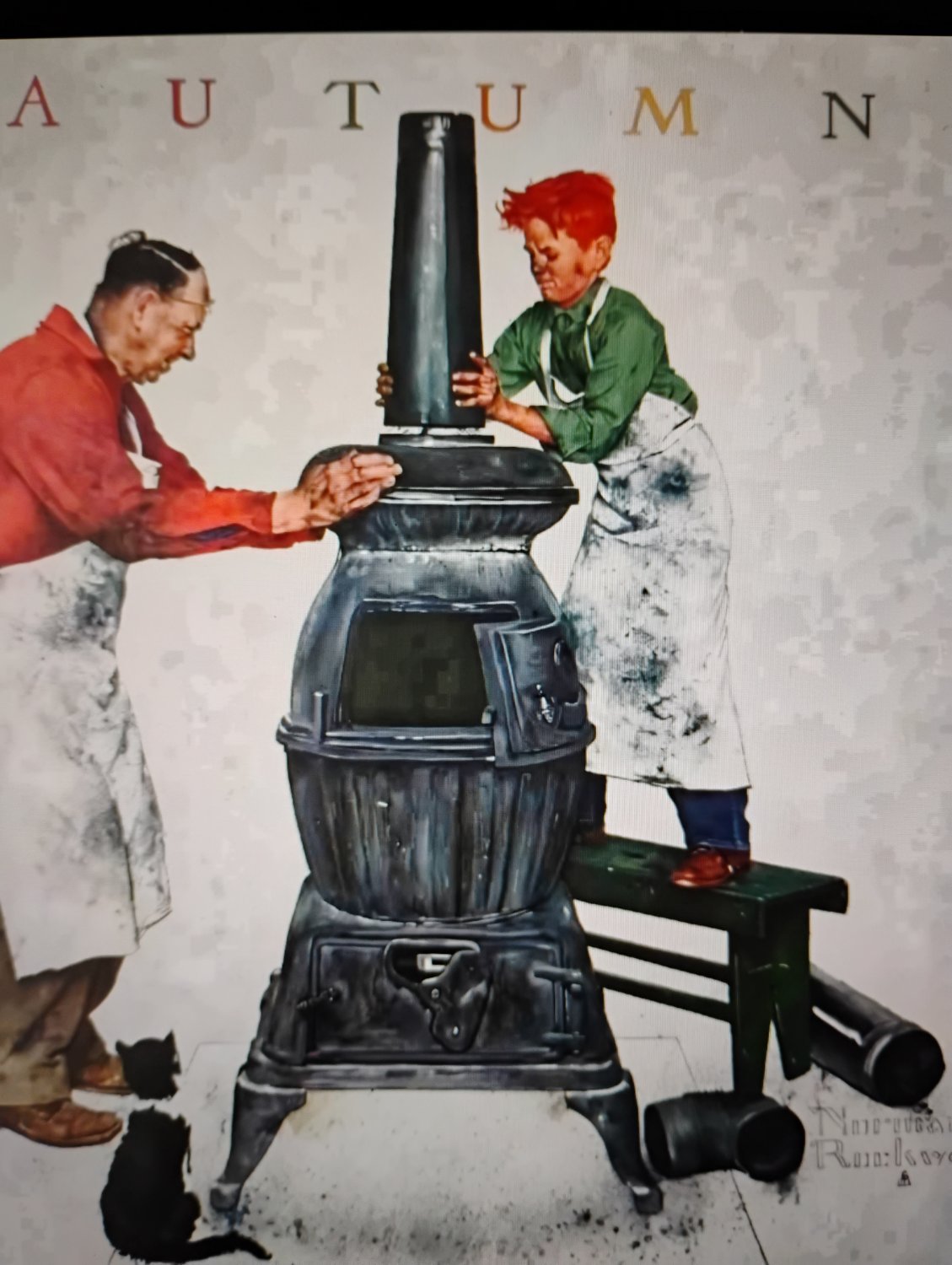 Solve Norman Rockwell jigsaw puzzle online with 48 pieces