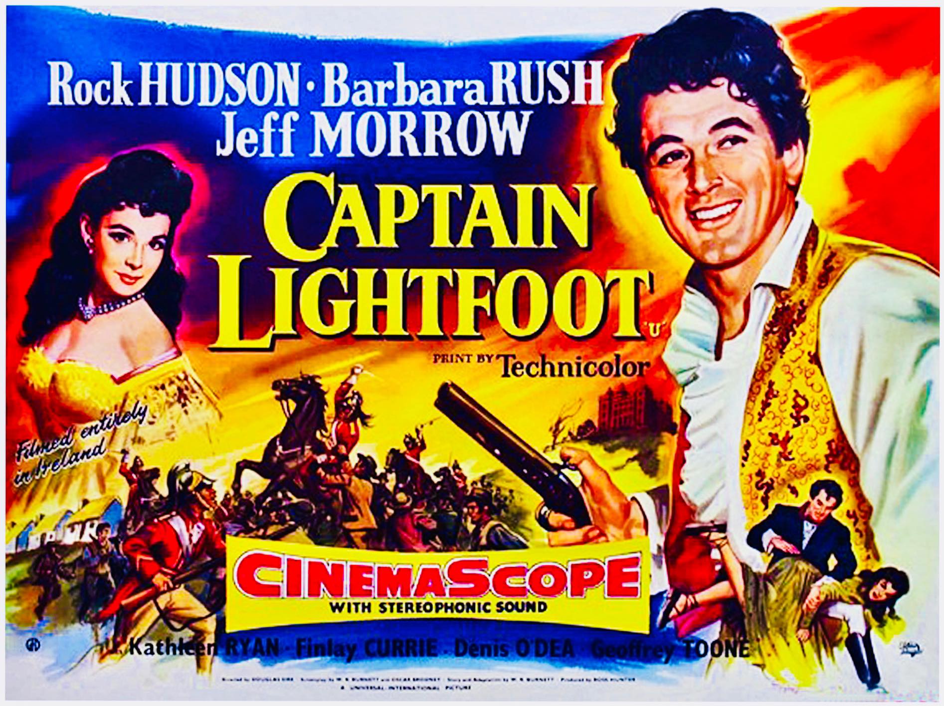 Solve CAPTAIN LIGHTFOOT 1955 MOVIE POSTER ROCK HUDSON, BARBARA RUSH