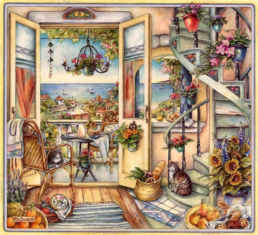 Solve Kim Jacobs art jigsaw puzzle online with 72 pieces