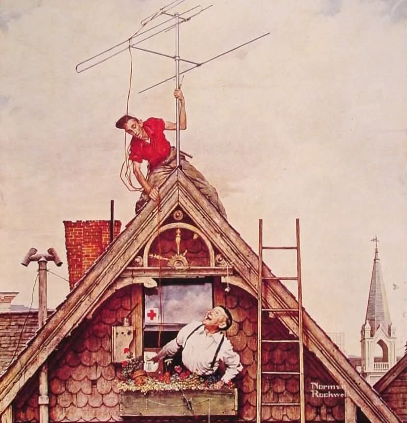 Solve Norman Rockwell jigsaw puzzle online with 64 pieces