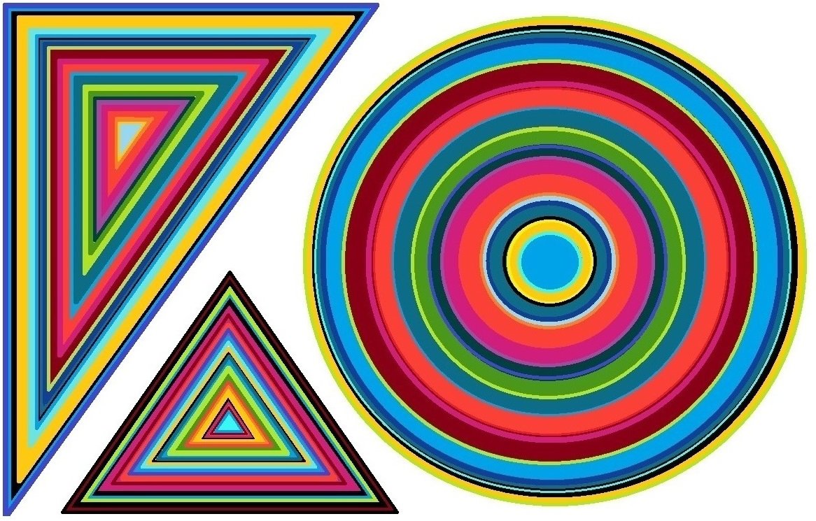 Solve Concentric shapes 🎯 jigsaw puzzle online with 96 pieces