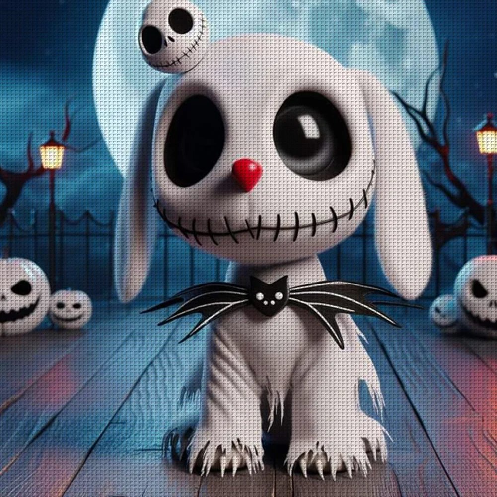 Solve Cute Spooky Pup The Art of Needlework jigsaw puzzle online