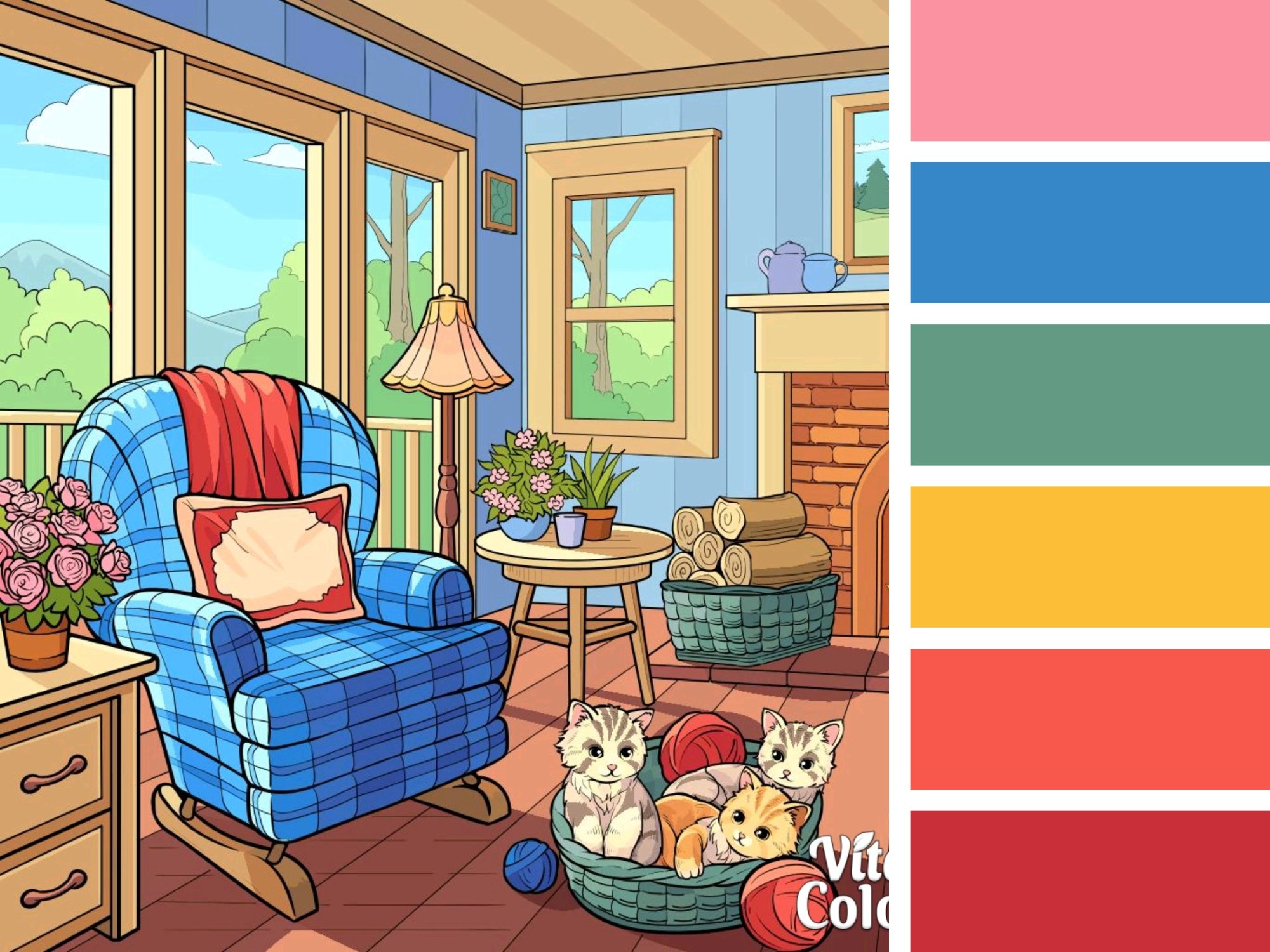 Solve Color Palette 174 jigsaw puzzle online with 252 pieces