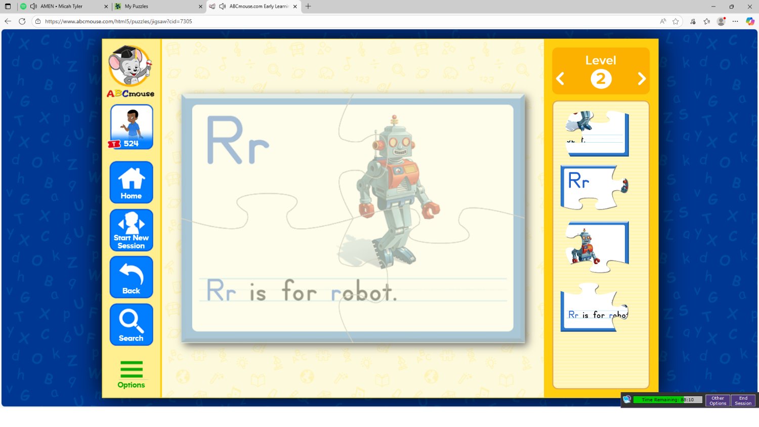 Solve Rr is for robot jigsaw puzzle online with 15 pieces