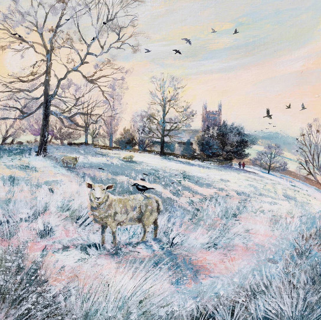 Sheep And Rooks Jigsaw Puzzle | 16 pieces | Seasonal Art - Winter Animals - Sheep ...