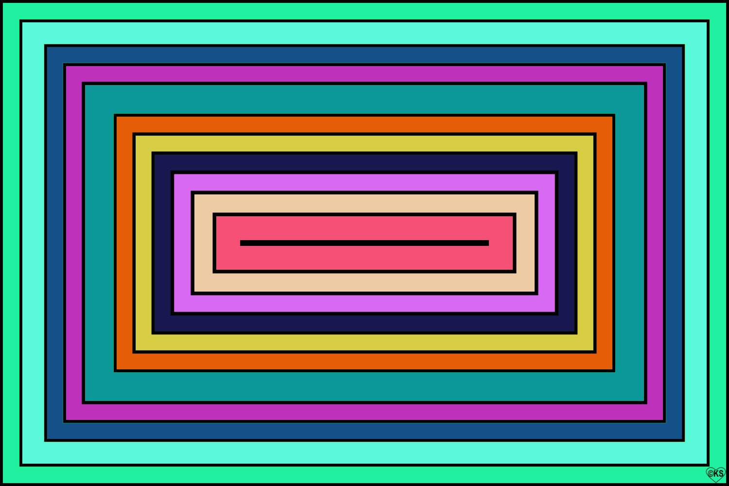 Solve Concentric Rectangles!! ~ M jigsaw puzzle online with 96 pieces