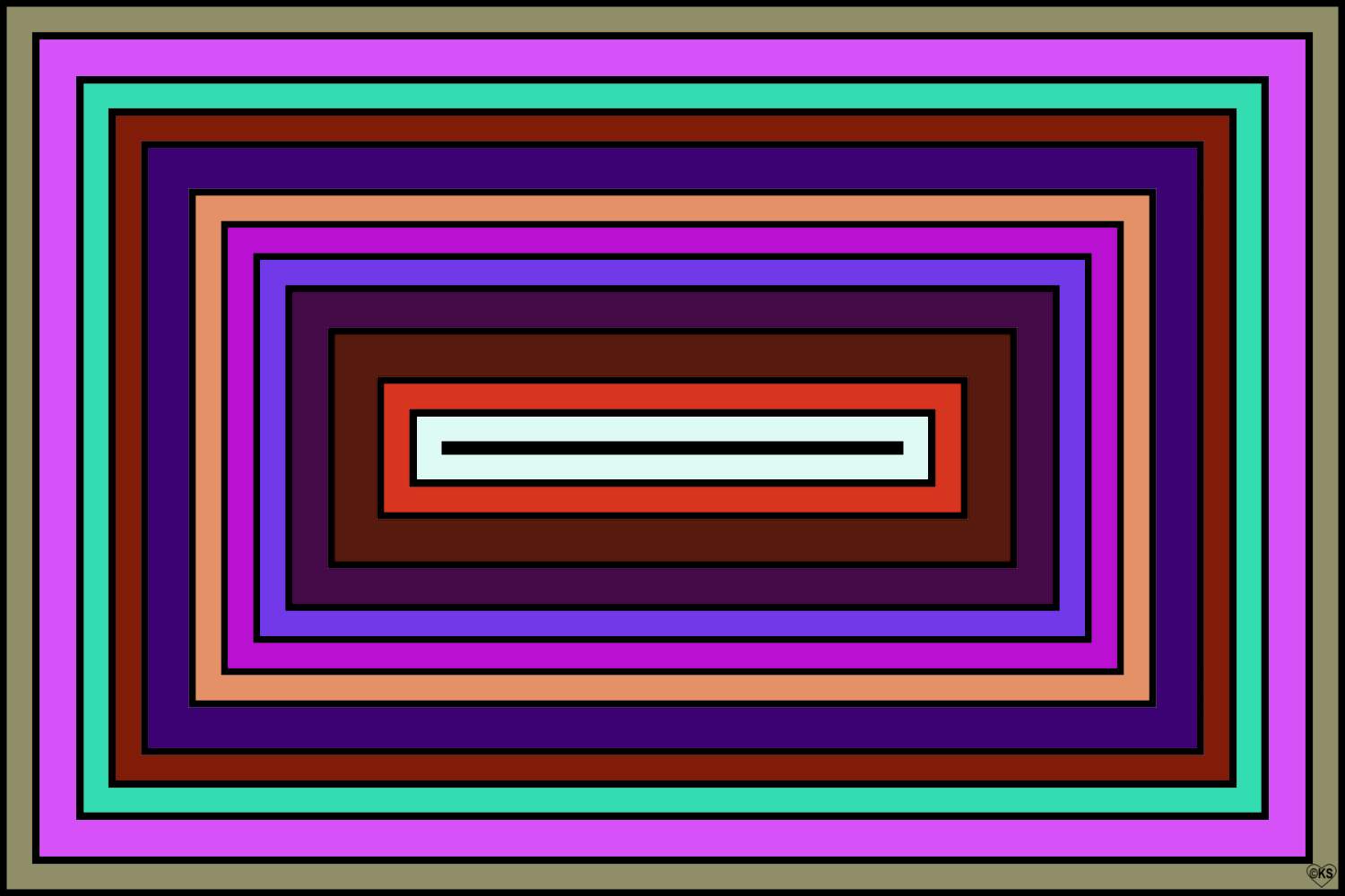 Solve Concentric Rectangles!! ~ M jigsaw puzzle online with 96 pieces