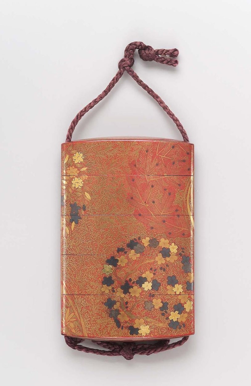 Solve Lacquer Inro with Floral Design jigsaw puzzle online with 70 pieces