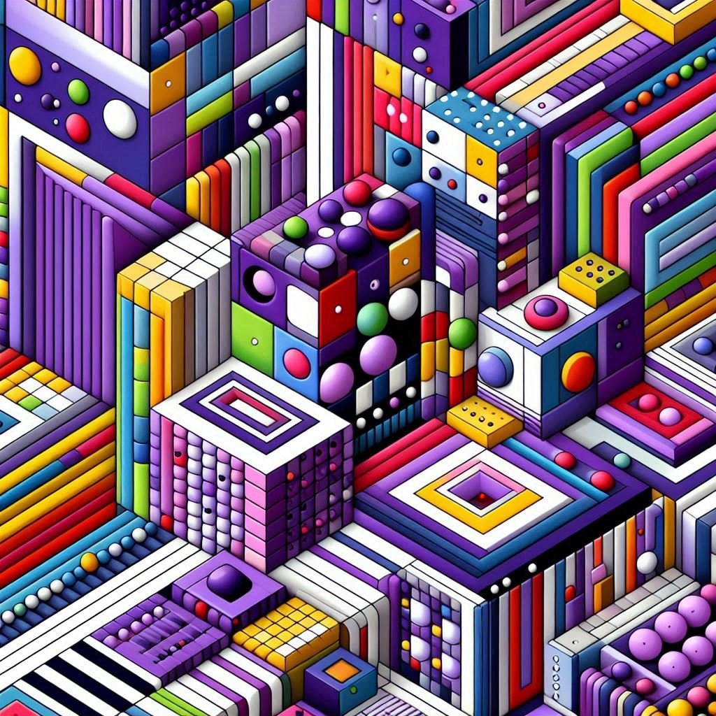 Solve GEOMETRIC ABSTRACT 55 jigsaw puzzle online with 306 pieces