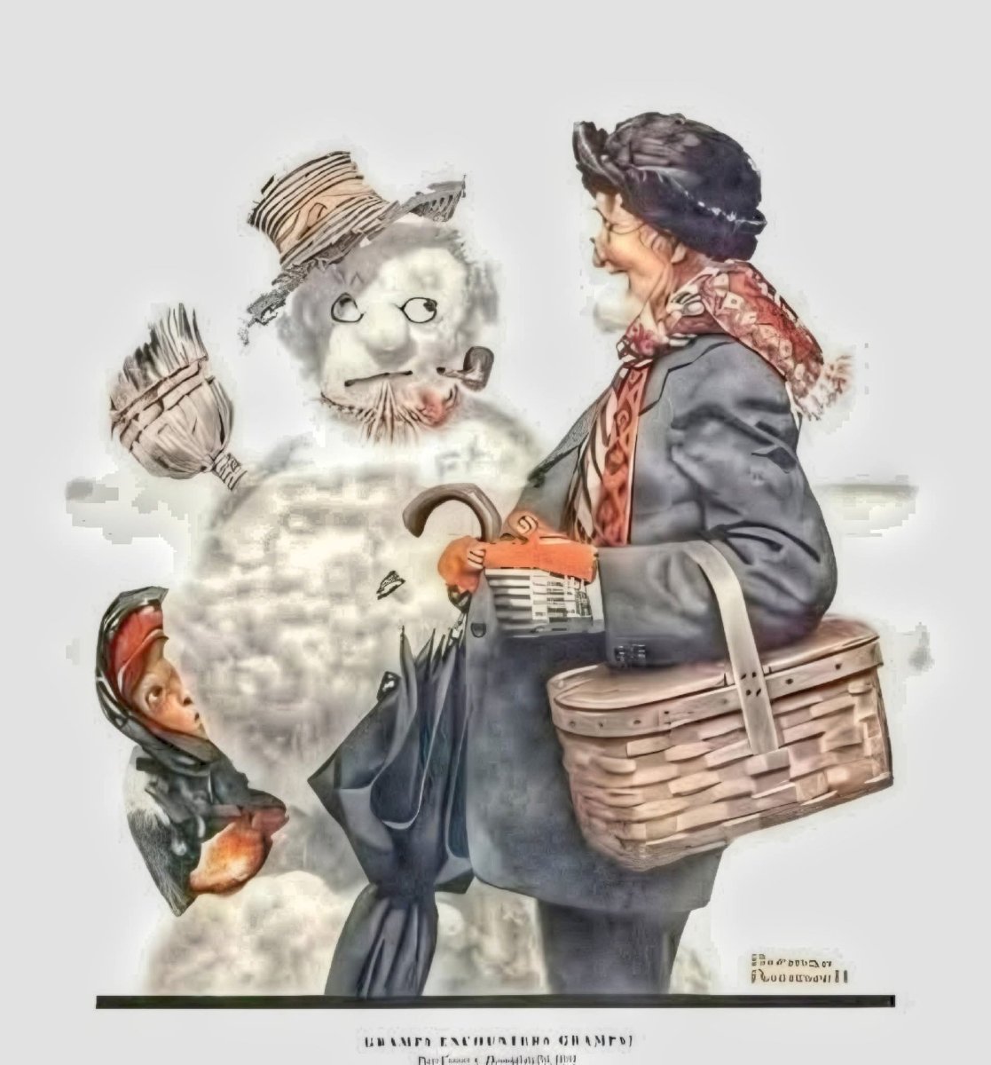 Solve Norman Rockwell jigsaw puzzle online with 36 pieces