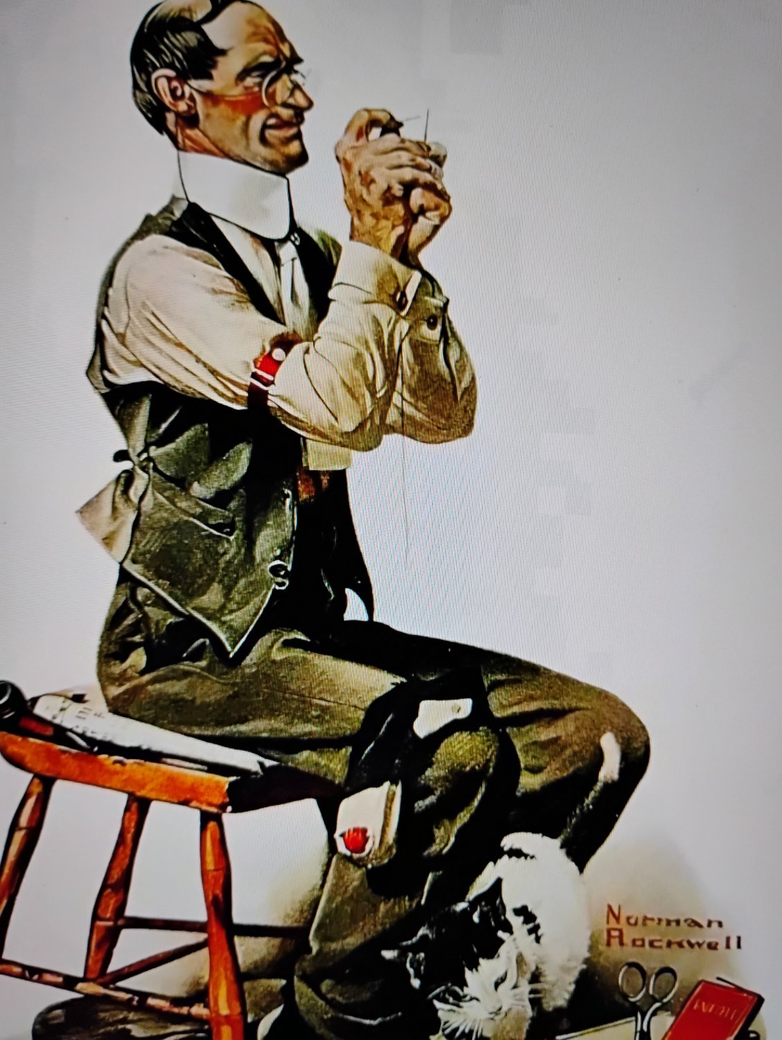 Solve Norman Rockwell jigsaw puzzle online with 63 pieces