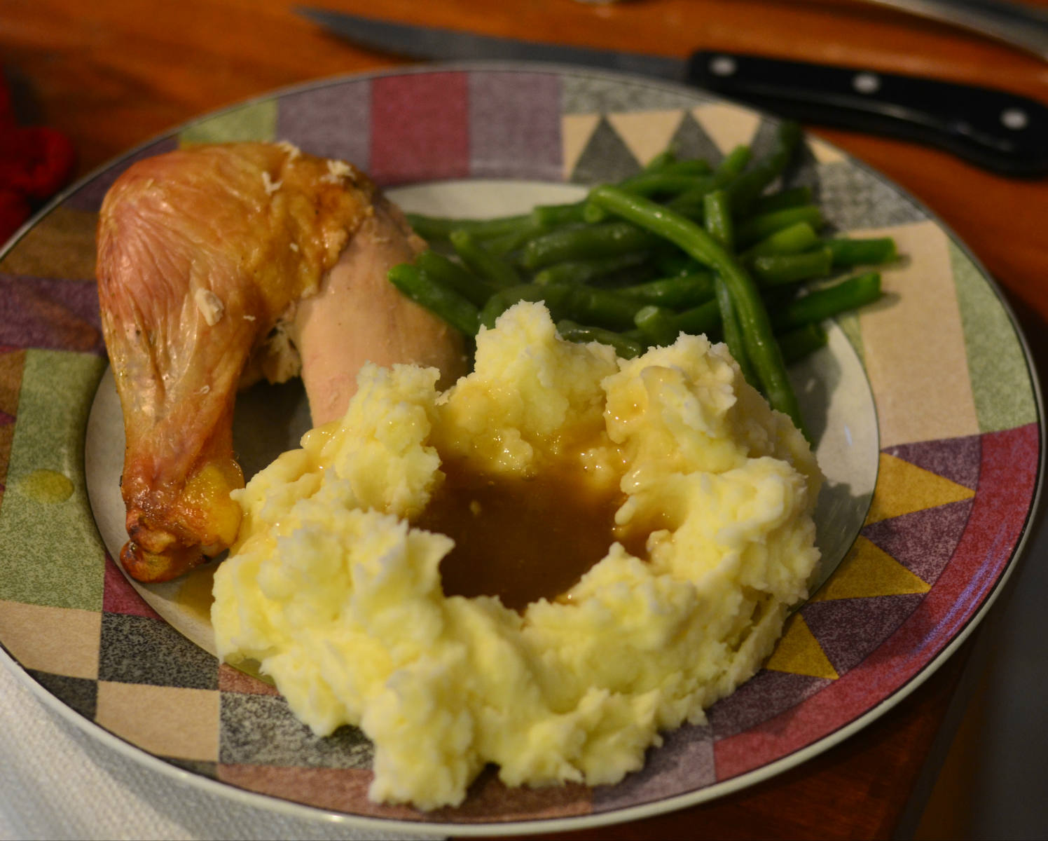 Solve Roast chicken and mashed potatoes jigsaw puzzle online with 414