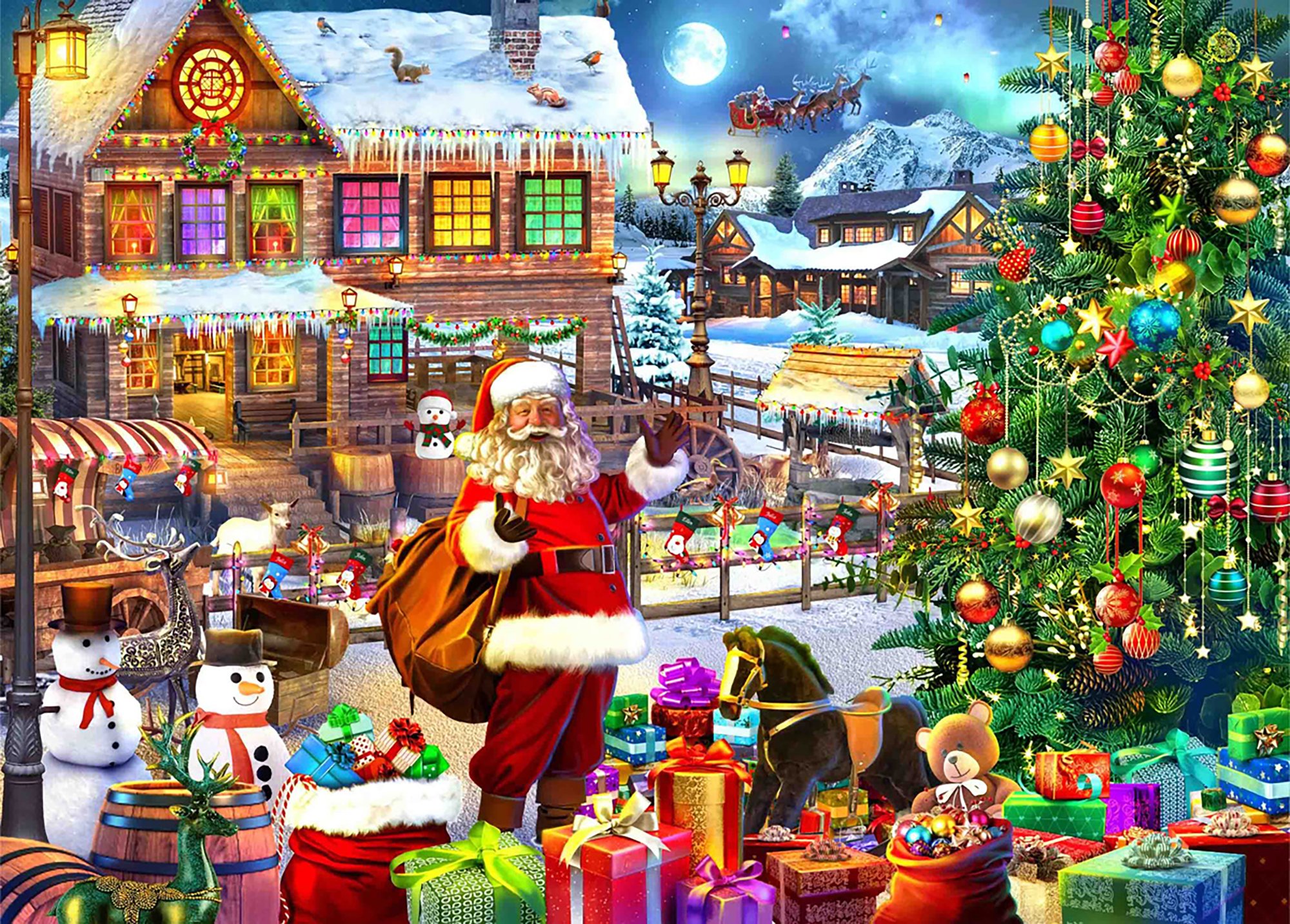 Solve Brain TreeChristmas Eve jigsaw puzzle online with 352 pieces