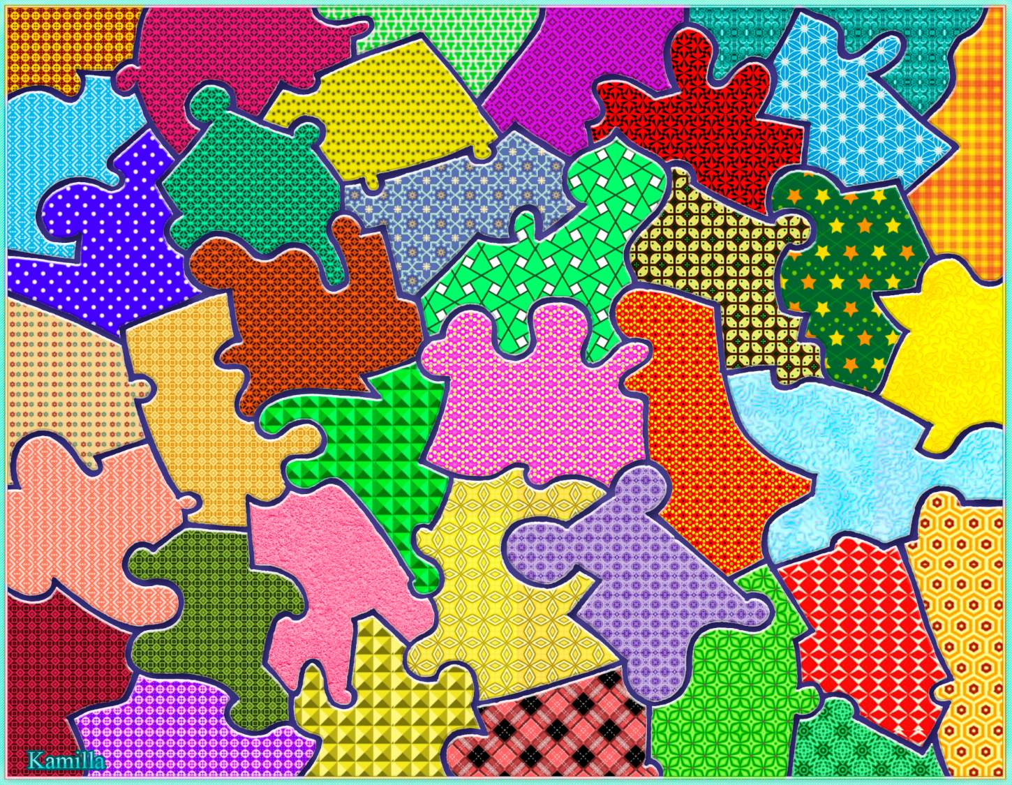 Solve Collage jigsaw puzzle online with 63 pieces