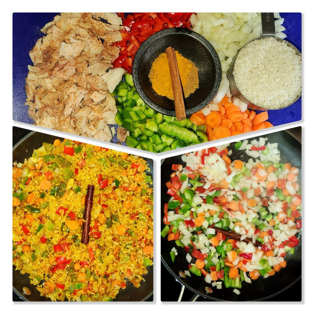 Solve Chicken and Rice with Indian Spice jigsaw puzzle online with 25 pieces