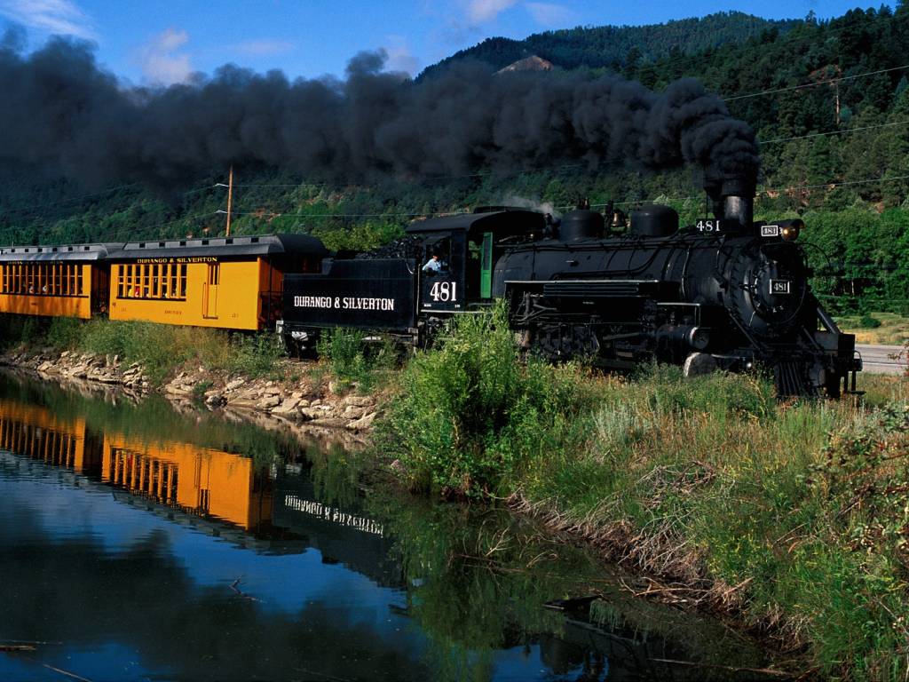 Jigsaw Puzzle Durango Silverton Narrow Gauge Railroad, Trimble, Colorado 108 pieces Jigidi