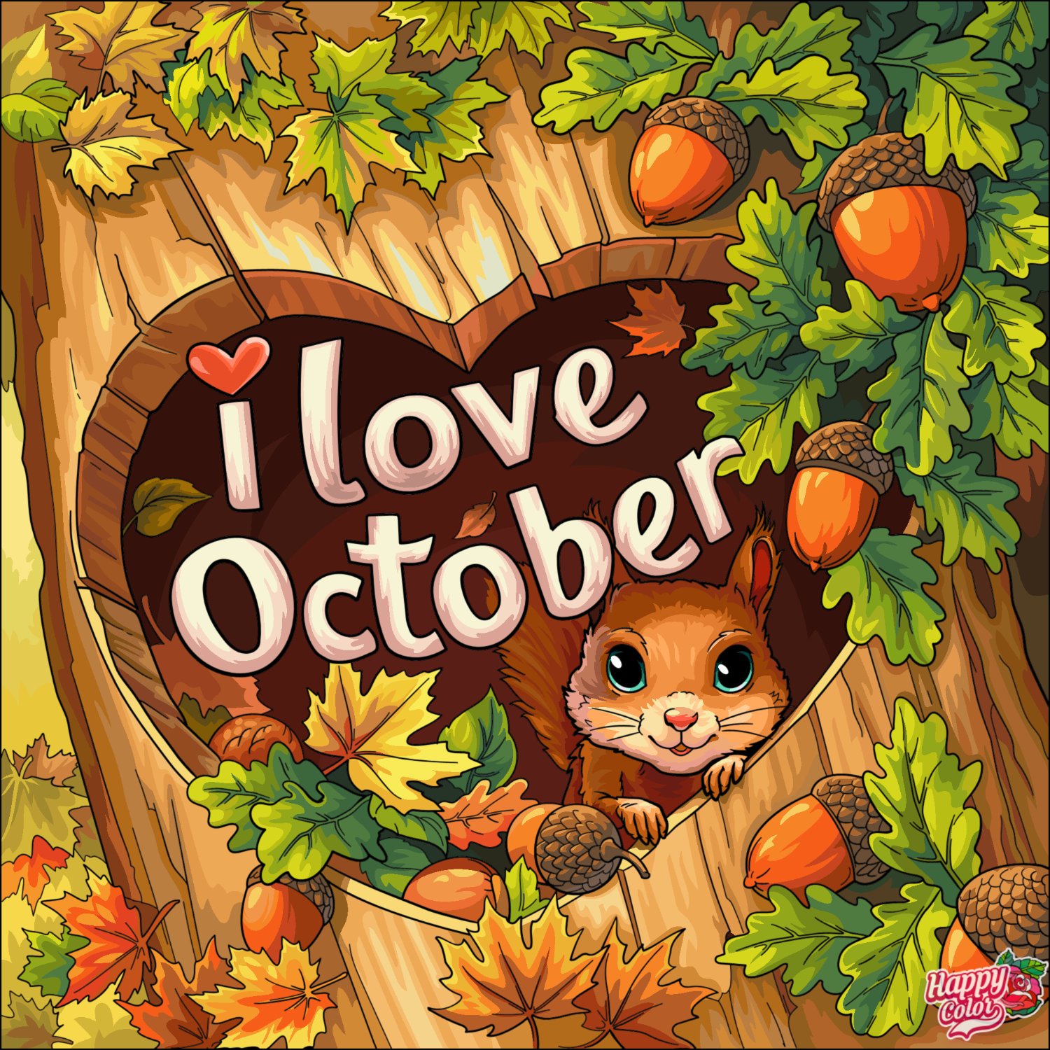 Solve I Love October jigsaw puzzle online with 289 pieces