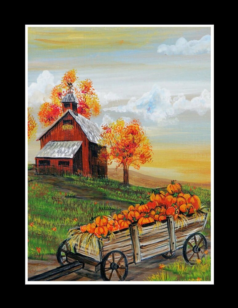 Solve barn wagon pumpkins (resize 12 to 192 pieces) jigsaw puzzle ...