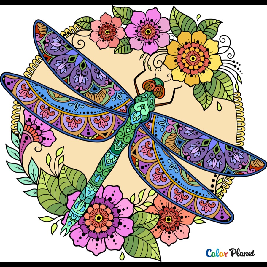 Solve Colorful Dragonfly jigsaw puzzle online with 81 pieces